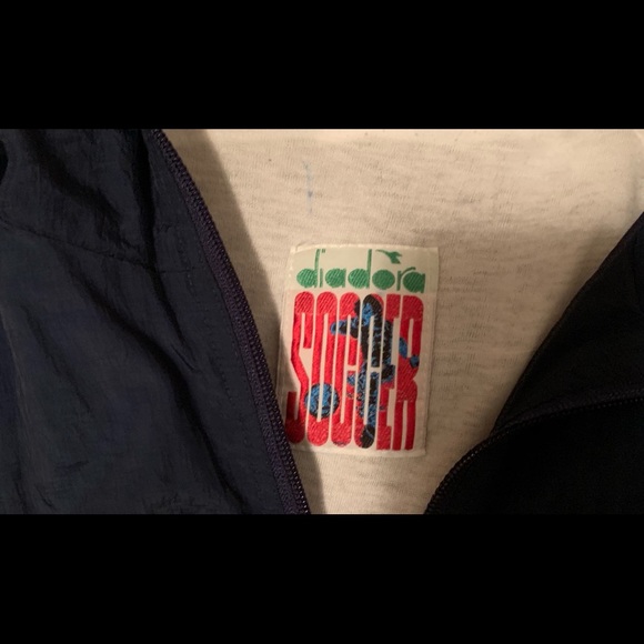 Diadora 90s Men’s Vintage Soccer Jacket - Picture 2 of 3